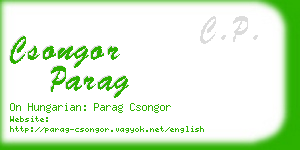 csongor parag business card